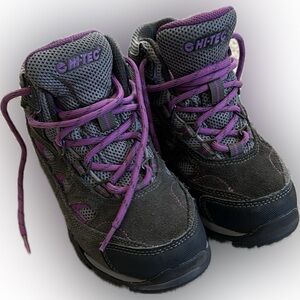 Hi-Tec Hiking Boots Girls Kids Youth Size 12 Altitude Gray Purple